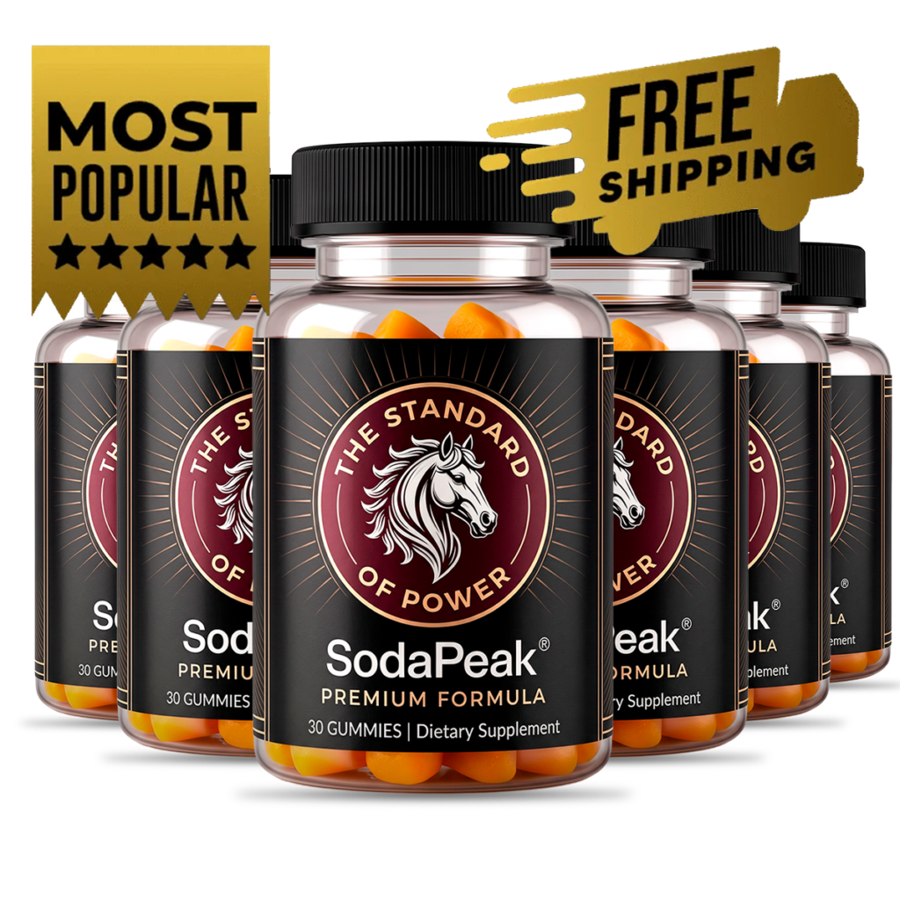 SodaPeak energy and vitality gummy bottles